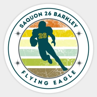 RETRO SAQUON BARKLEY FLYING EAGLE Sticker